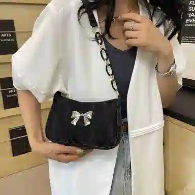 Miss Angel Bow Design Shoulder Bag