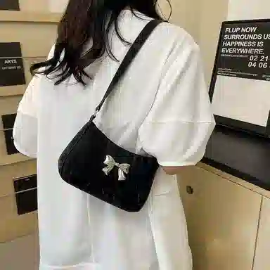 Miss Angel Bow Design Shoulder Bag