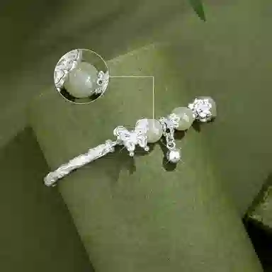 旖旎 莲花半镯#好运 小众精致 足银手链 女款