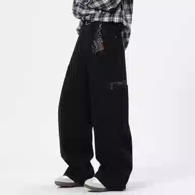 FUERZA Wide Leg Jeans Deep Blue