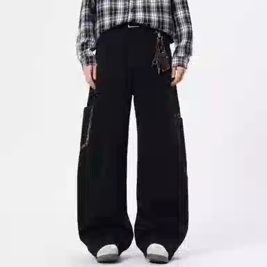 FUERZA Wide Leg Jeans Deep Blue