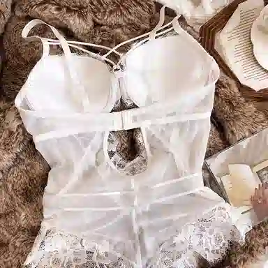 秀黛 蕾丝连体内衣纯色性感文胸 女款