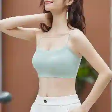 秀黛 小胸聚拢无痕舒适无钢圈固定杯轻盈透气亲肤柔软弹力高级感小清新精致多巴胺薄款运动健身细肩带文胸 女款