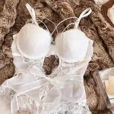 秀黛 蕾丝连体内衣纯色性感文胸 女款