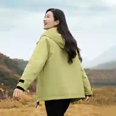 鸭鸭 连帽时尚百搭保暖纯色休闲羽绒服 男女同款