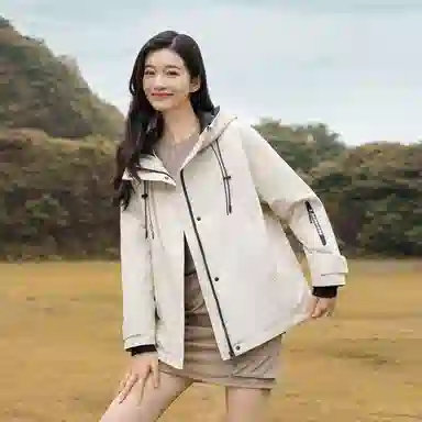 鸭鸭 连帽时尚百搭保暖纯色休闲羽绒服 男女同款