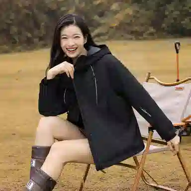 鸭鸭 连帽时尚百搭保暖纯色休闲羽绒服 男女同款