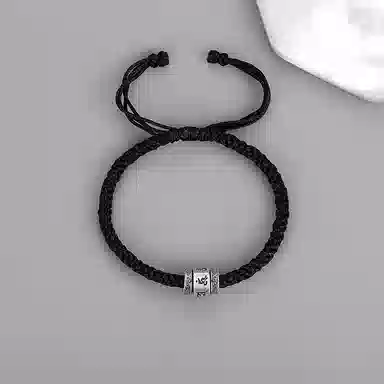 至爱无上 织物六字真言 国风简易冷情感 中式百搭日常通勤 合金 手链 男款