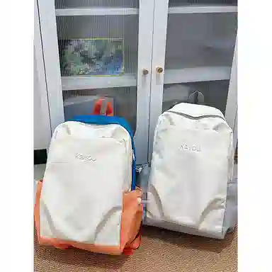 揽月 撞色简约学生通勤百搭 牛津布 书包背包双肩包 男女同款情侣款 多色