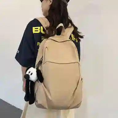 揽月 纯色轻便大容量通勤 尼龙 双肩包 男女同款情侣款 多色