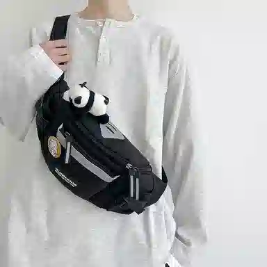 揽月 简约休闲慵懒风日系时尚百搭 牛津布 胸包 常规 男女同款情侣款 多色