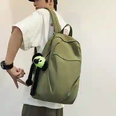 揽月 纯色轻便大容量通勤 尼龙 双肩包 男女同款情侣款 多色