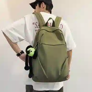 揽月 纯色轻便大容量通勤 尼龙 双肩包 男女同款情侣款 多色