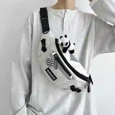 揽月 简约休闲慵懒风日系时尚百搭 牛津布 胸包 常规 男女同款情侣款 多色