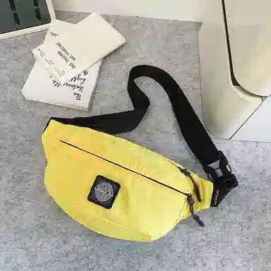 揽月 简约休闲慵懒风纯色涂鸦通勤百搭 尼龙 斜挎胸包 男女同款情侣款 多色