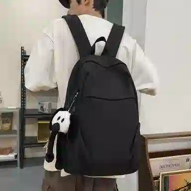 揽月 纯色轻便大容量通勤 尼龙 双肩包 男女同款情侣款 多色