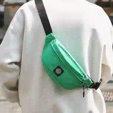 揽月 简约休闲慵懒风纯色涂鸦通勤百搭 尼龙 斜挎胸包 男女同款情侣款 多色