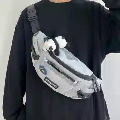 揽月 简约休闲慵懒风日系时尚百搭 牛津布 胸包 常规 男女同款情侣款 多色