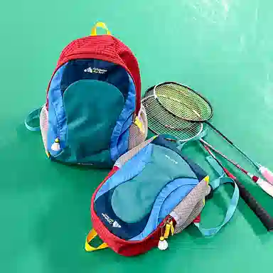 Lanyue Retro Colorblock Nylon Backpack