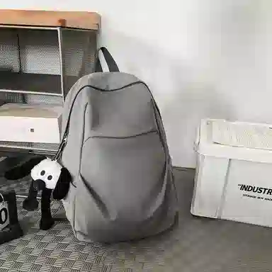 揽月 纯色轻便大容量通勤 尼龙 双肩包 男女同款情侣款 多色