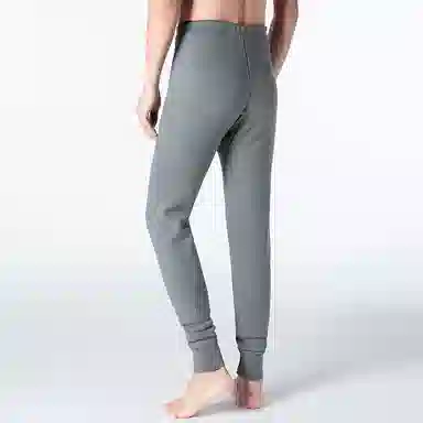 兰缪 加厚摇粒绒青少年秋裤高弹修身不紧绷螺纹收口防风新升级抗寒舒适透气保暖裤 男款