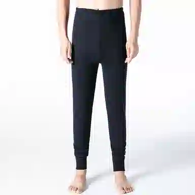 兰缪 加厚摇粒绒青少年秋裤高弹修身不紧绷螺纹收口防风新升级抗寒舒适透气保暖裤 男款