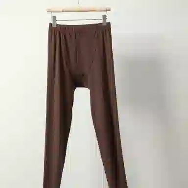 兰缪 双面磨毛德绒中领内衣黑科技阳离子防风护颈高弹亲肤柔软舒适锁温蓄热抑菌透气无痕基础打底保暖套装 男款