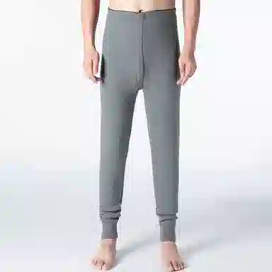 兰缪 加厚摇粒绒青少年秋裤高弹修身不紧绷螺纹收口防风新升级抗寒舒适透气保暖裤 男款