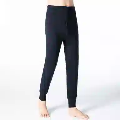 兰缪 加厚摇粒绒青少年秋裤高弹修身不紧绷螺纹收口防风新升级抗寒舒适透气保暖裤 男款