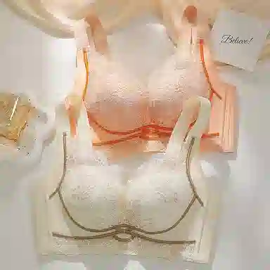 兰缪 时尚柔软蕾丝聚拢提拉上托侧收文胸 女款