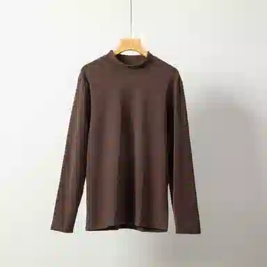 兰缪 双面磨毛德绒中领内衣黑科技阳离子防风护颈高弹亲肤柔软舒适锁温蓄热抑菌透气无痕基础打底保暖套装 男款