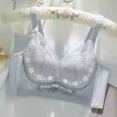 兰缪 纤柔舒适透气花瓣洞洞杯轻呼吸上托防下垂大胸显小文胸 女款