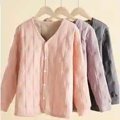 兰缪 儿童校服神器秋冬内搭棉袄棉服加厚内穿羊毛填充抗寒细绒亲肤舒适保暖套装 男女同款