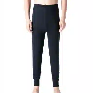 兰缪 加厚高弹不紧绷螺纹收口防风新升级抗寒舒适透气打底保暖裤 男款