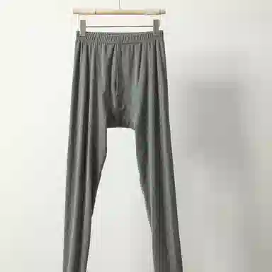 兰缪 双面磨毛德绒中领内衣黑科技阳离子防风护颈高弹亲肤柔软舒适锁温蓄热抑菌透气无痕基础打底保暖套装 男款