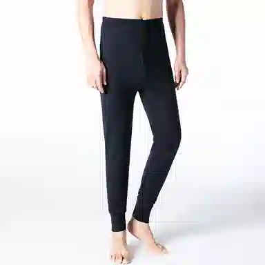 兰缪 加厚摇粒绒青少年秋裤高弹修身不紧绷螺纹收口防风新升级抗寒舒适透气保暖裤 男款