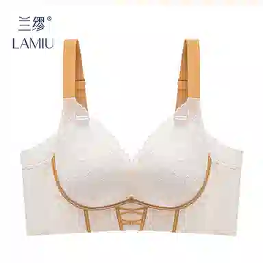 兰缪 网纱蕾丝舒适运动透气无钢圈聚拢无痕文胸 女款