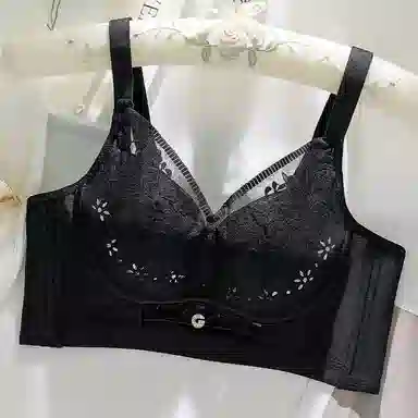 兰缪 纤柔舒适透气花瓣洞洞杯轻呼吸上托防下垂大胸显小文胸 女款