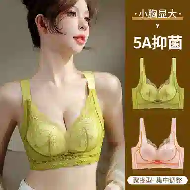 兰缪 时尚柔软蕾丝聚拢提拉上托侧收文胸 女款