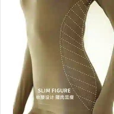 兰缪 桑蚕丝蛋白发热丝圆领长袖长裤百搭舒适提臀设计美体高弹亲肤柔软贴身打底恒温蓄暖吸湿透气保暖套装 女款