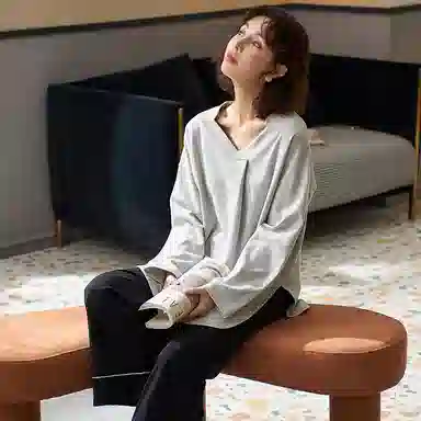 兰缪 韩系潮流时尚气质简约长袖个性休闲舒适透气长裤睡衣套装 女款 图片色