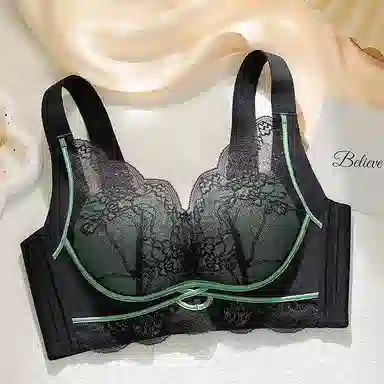 兰缪 时尚柔软蕾丝聚拢提拉上托侧收文胸 女款