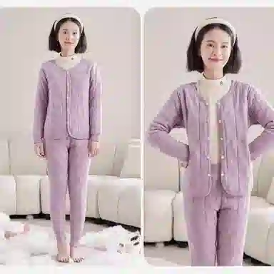 兰缪 儿童校服神器秋冬内搭棉袄棉服加厚内穿羊毛填充抗寒细绒亲肤舒适保暖套装 男女同款