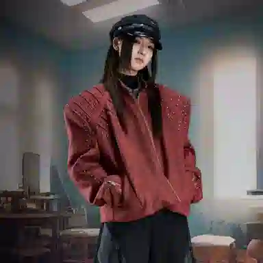 OPMY Studded Bomber Jacket