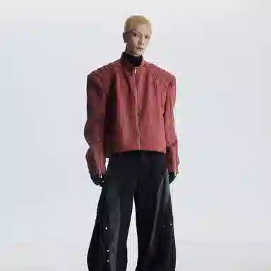 OPMY Studded Bomber Jacket