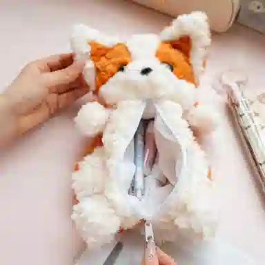 旧集 柯基狗笔袋 可爱创意陪伴 玩偶周边