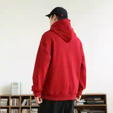 快鱼 韩系校园少年氛围感重磅个性印花时尚简约休闲宽松舒适无性别主义日常百搭连帽卫衣 男女同款