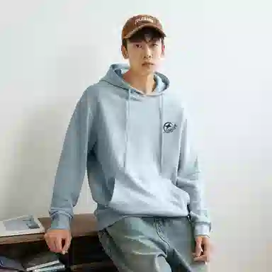 快鱼 韩系校园少年氛围感重磅个性印花时尚简约休闲宽松舒适无性别主义日常百搭连帽卫衣 男女同款