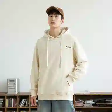 快鱼 韩系时尚重磅个性简约印花基础款多巴胺休闲时尚舒适宽松百搭无性别主义连帽卫衣 男女同款 酒红