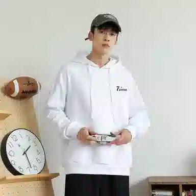 快鱼 韩系时尚重磅个性简约印花基础款多巴胺休闲时尚舒适宽松百搭无性别主义连帽卫衣 男女同款 酒红